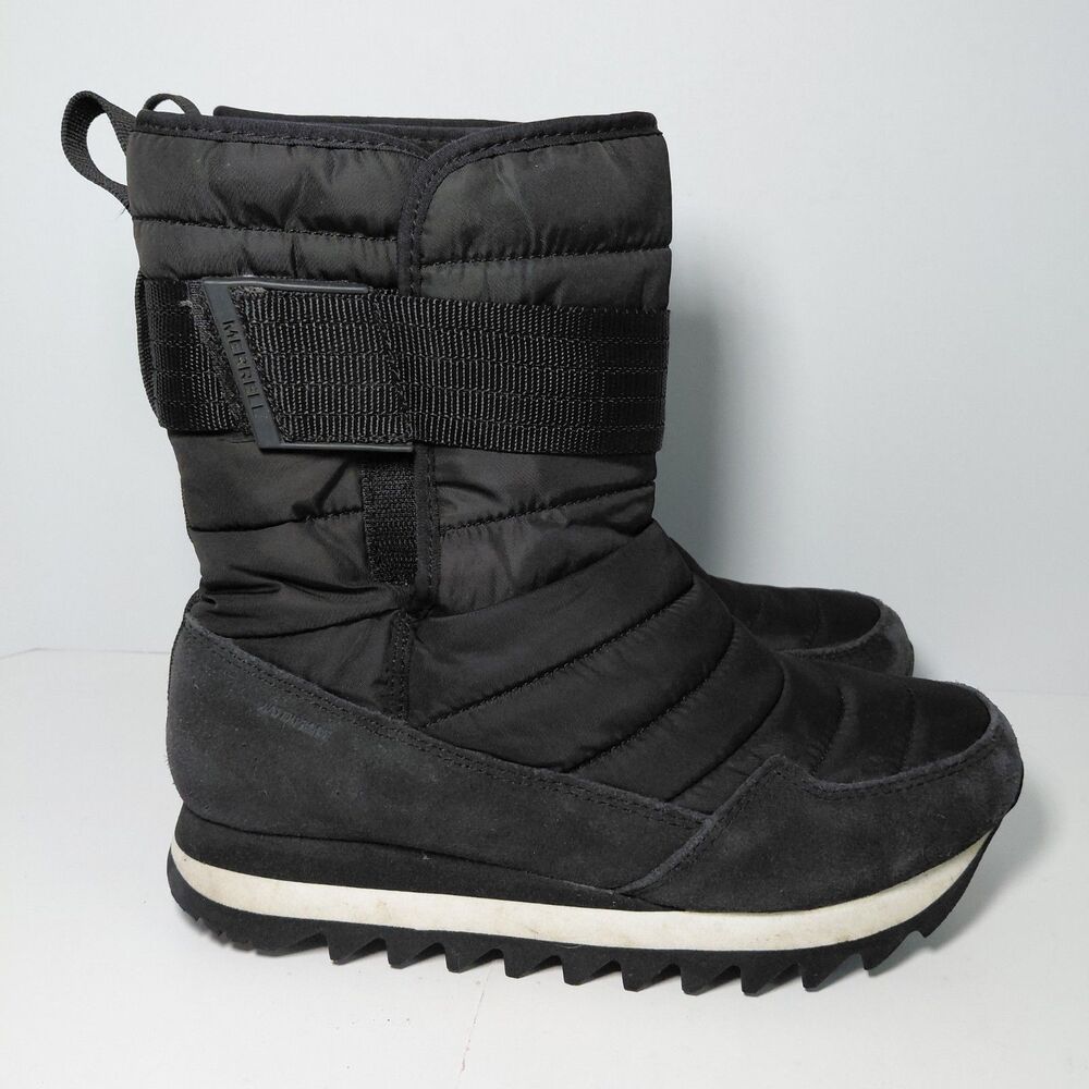 Merrell Women's Alpine Tall Strap Polar Waterproof Boots Black size 7